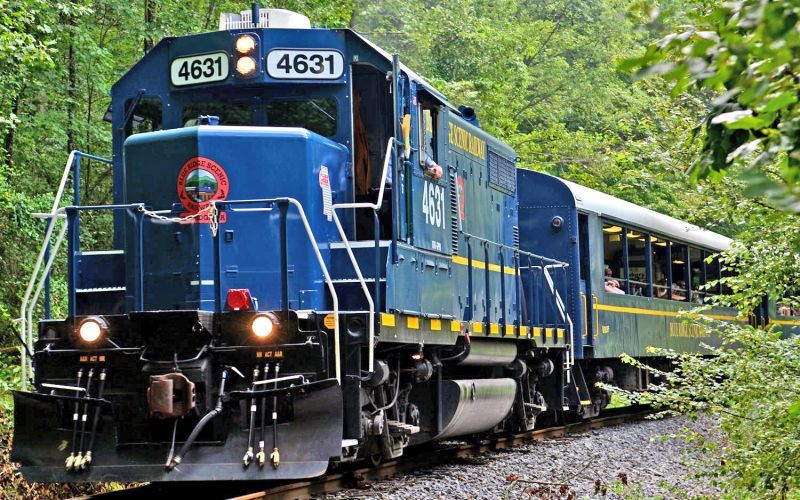 Blue Ridge Scenic Railway train ride for kids in the Blue Ridge mountains of North Georgia